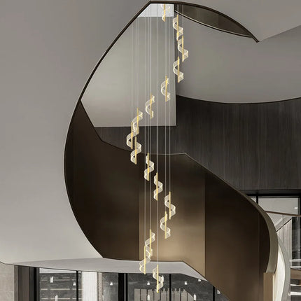 Lustre suspension nordique design twist en acrylique pour intérieur — LZ4X9M