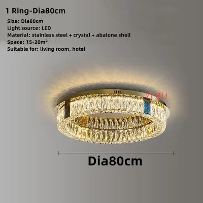 Plafonnier LED rond en acier inoxydable style nordique — LZ4P9XJ