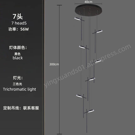Lustre suspendu LED design créatif en acrylique 2023 — LZ4X9Q2