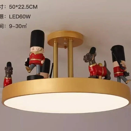 Plafonnier créatif minimaliste soldat britannique avec protection des yeux — LZ4X9P2