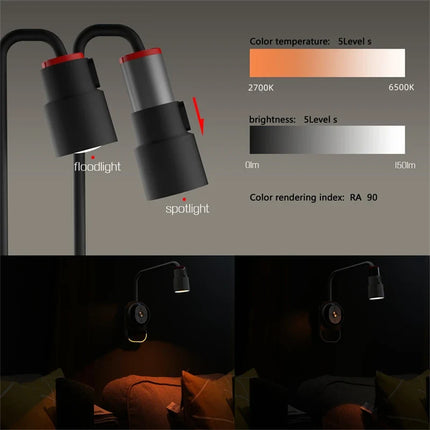 Lampe de chevet LED nordique rechargeable avec télécommande réglable — LZ4X9P2