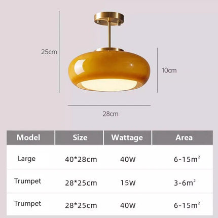 Lustre suspension en verre orange et laiton antique style médiéval — LZ4X9P2Q