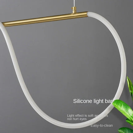 Lustre LED moderne à tuyau long minimaliste pour bar — LZ4P9XJ