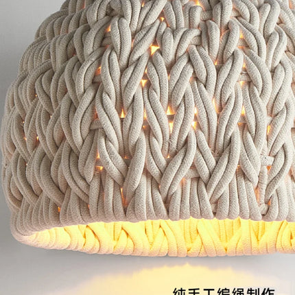 Lustre suspension intérieur en corde tissée à la main — LZ4X9JQ