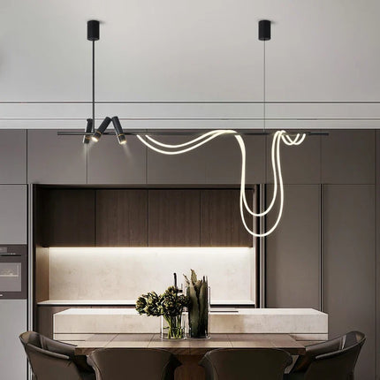 Suspension LED intérieure longue au design simple — LZ4X7P9