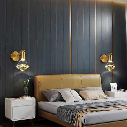Applique murale cuivre minimaliste 5W lumière chaude pour chambre — LZQ7X9