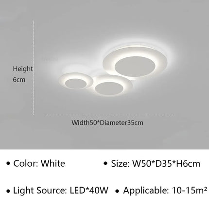 Plafonnier LED moderne pour décoration intérieure et éclairage élégant — LZ4X9M
