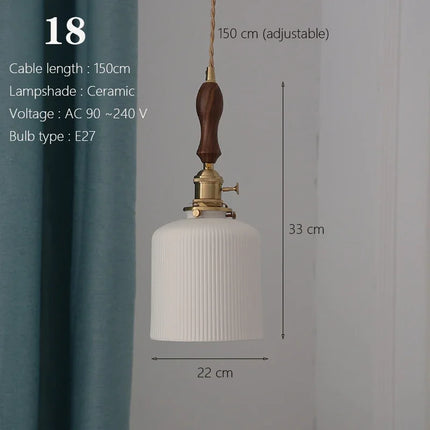 Suspension japonaise traditionnelle en céramique style nordique — LZ4G7T9