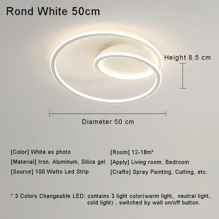 Plafonnier LED design pour éclairage intérieur décoratif — LZ4X9T