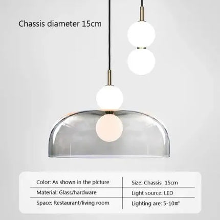 Suspension en verre au design nordique pour intérieur moderne — LZ4XJ9