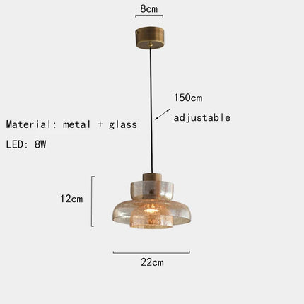 Suspension réglable en verre pour éclairage intérieur créatif — LZ4X9P