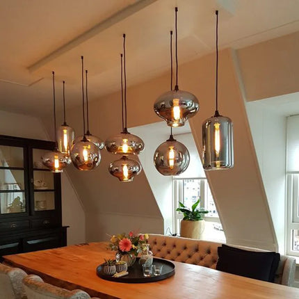 Lustre suspension en verre style nordique pour restaurant et café — LZ4X9T
