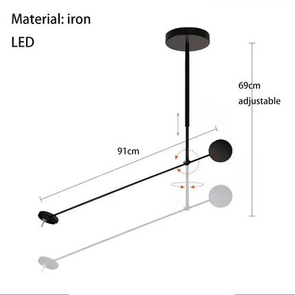Lampadaire LED minimaliste rotatif pour lecture — LZ4X9T1