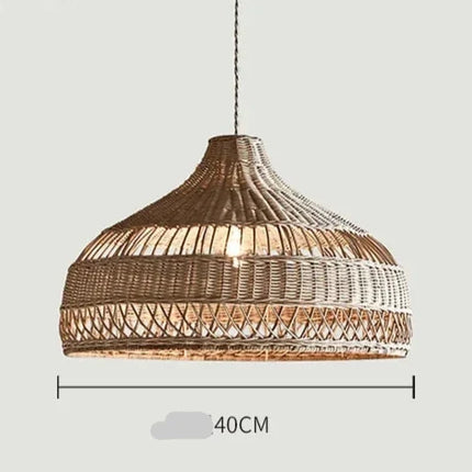 lustre suspendu en rotin abat-jour pour éclairage suspendu
