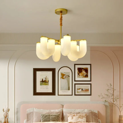 Lustre moderne en acrylique et métal doré pour intérieur chic — LZ4M9X2