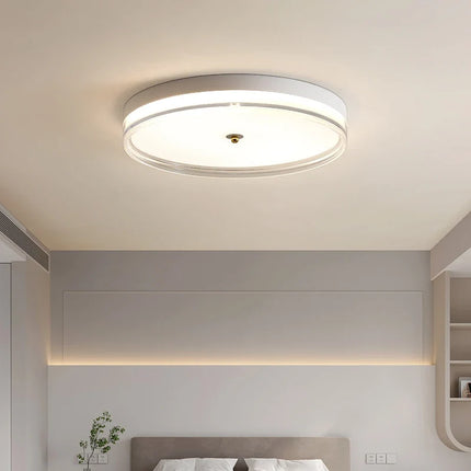 Plafonnier LED rond moderne avec télécommande design minimaliste — LZ4G7XQ