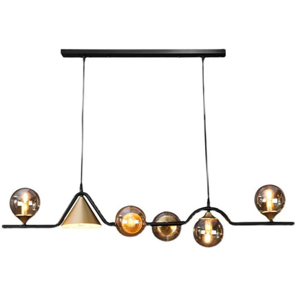 Lustre suspension en verre pour îlot de cuisine style nordique — LZ4X9P