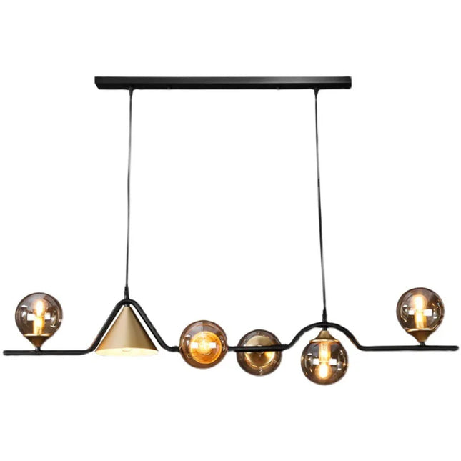 Lustre suspension en verre pour îlot de cuisine style nordique — LZ4X9P