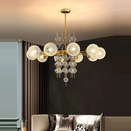 Lustre à bulles doré chrome avec éclairage LED tendance 2024 — LZ4P9XJ