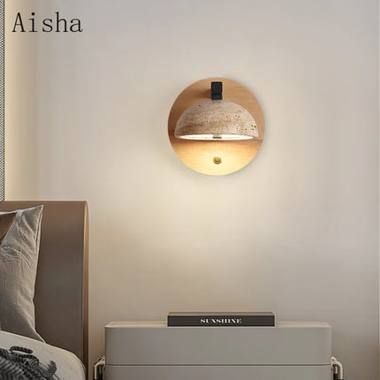 Applique murale en pierre style wabi-sabi pour décoration intérieure — LZ4QJ7