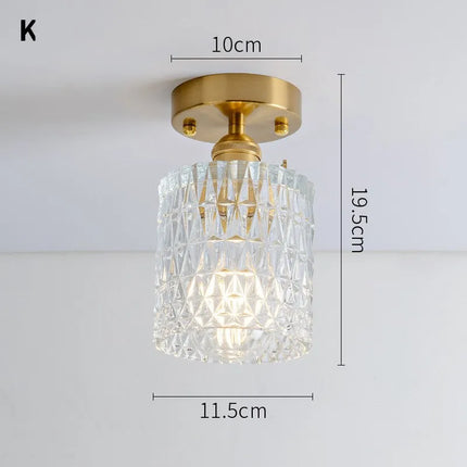 Lustre vintage japonais en verre pour balcon et entrée — LZ4M9Q2