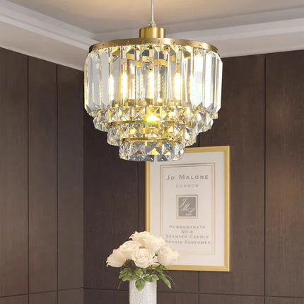 Lustre en cristal et cuivre au design moderne pour décoration — LZ4J9X