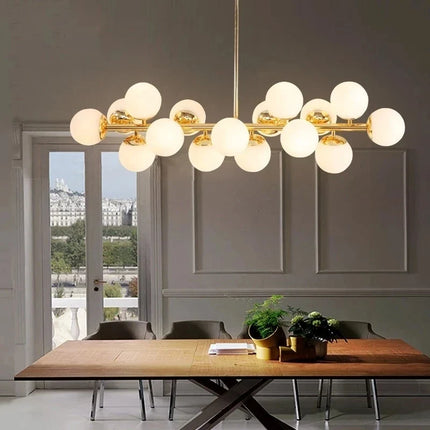 Suspension romantique en verre à 25 têtes lumineuses — LZ4X9P2