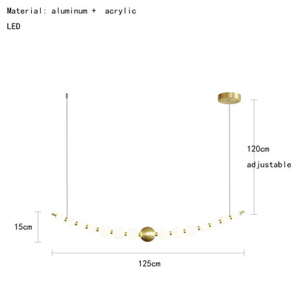 Suspension LED ronde en laiton, cuivre et aluminium décorative — LZ4M7Q2N