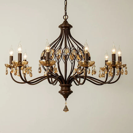 Lustre vintage en cristal LED pour hôtel et restaurant — LZ4P9XJ