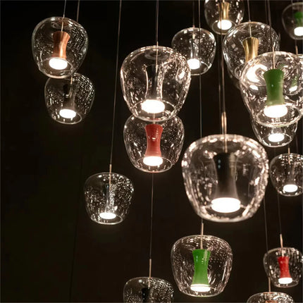 Suspension LED en verre transparent au design moderne pour intérieur — LZ4X9J