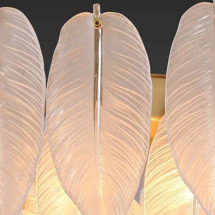 Lustre suspension LED nordique en verre plume décoratif — LZ4P9X