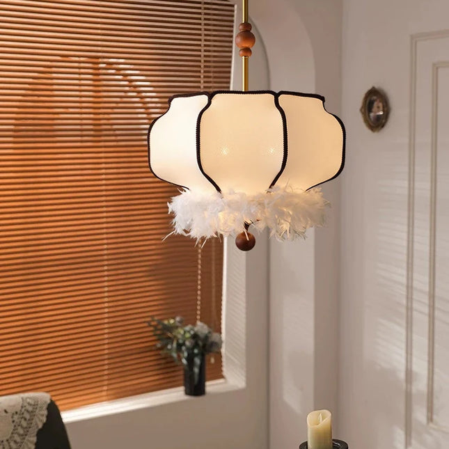 suspension minimaliste en plumes design français lampe décorative