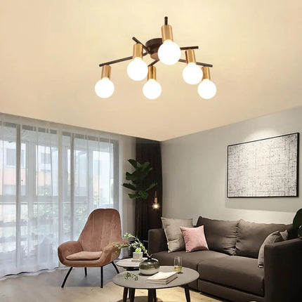Lustre suspension rétro en fer forgé pour intérieur moderne — LZ4X9M