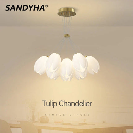 Lustre suspension LED moderne Tulipe Sandyha — LZ4X9Q2