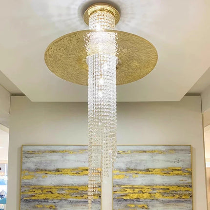 Lustre LED en cristal pour villa de luxe moderne — LZ4X9P