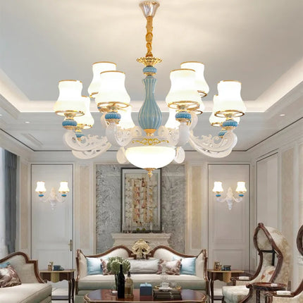 Lustre moderne en céramique pour éclairage intérieur élégant — LZ4P9X2