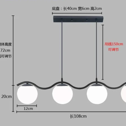 lustre moderne avec abat-jour en verre pour décoration maison