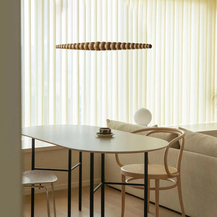 Suspension en bois LED linéaire pour îlot de cuisine et salle à manger — LZ4X9P2