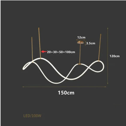 Lustre LED à intensité variable style nordique pour intérieur — LZ4X9JQ