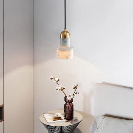 Suspension nordique en marbre et cuivre au design moderne — LZ4X9T