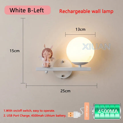 Applique murale rechargeable en résine décorative pour chambre d’enfant — LZ4X9T1