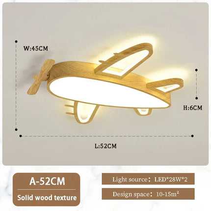 Plafonnier moderne en bois massif pour chambre d’enfant romantique — LZ4X9M