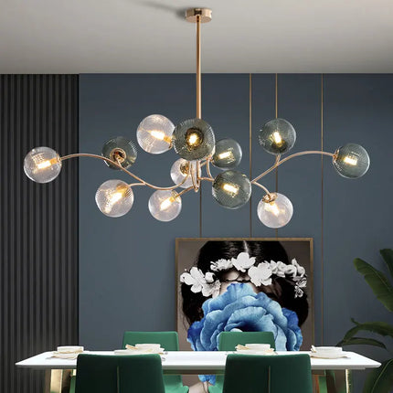 Lustre nordique brillant avec boule en verre — LZ4X9M2