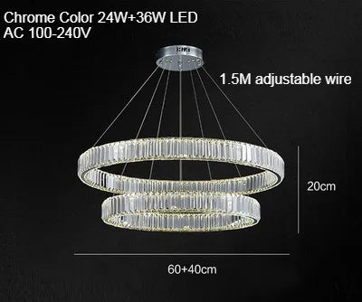 Lustre moderne en cristal élégant et raffiné haut de gamme — LZ4P9X