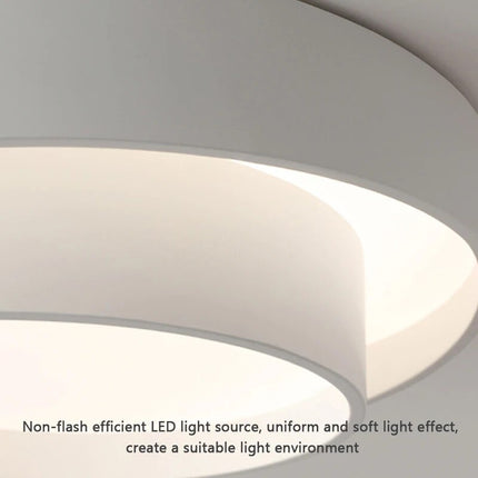 Plafonnier LED blanc minimaliste double cercle moderne — LZ4X9P2