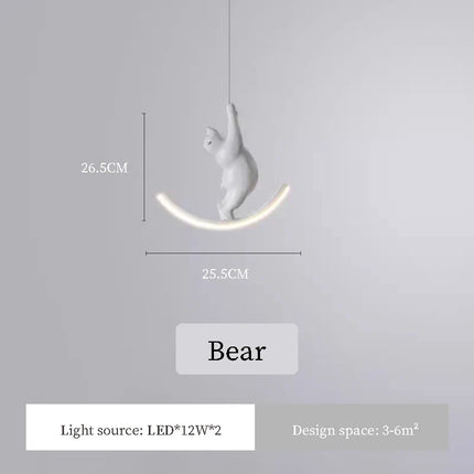 Lustre animaux mignons pour lampe de chevet enfant décoration moderne — LZ4X9T