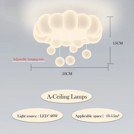 Lustre moderne nuages romantique pour chambre d’enfant — LZ4X9T1