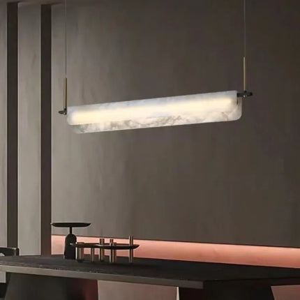 Lustre en marbre naturel espagnol et cuivre pour décoration moderne — LZ4X9T