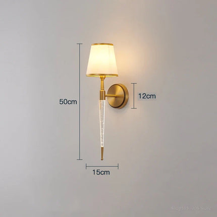 Applique murale rétro en cristal pour salon et chambre — LZ4X9T
