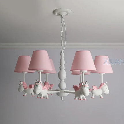 Lustre suspension dessin animé licorne pour chambre d’enfant — LZ4P9XQ